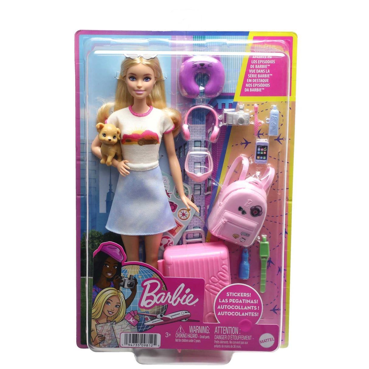 Muñeca Barbie De Viaje Mattel Barbie Hjy18