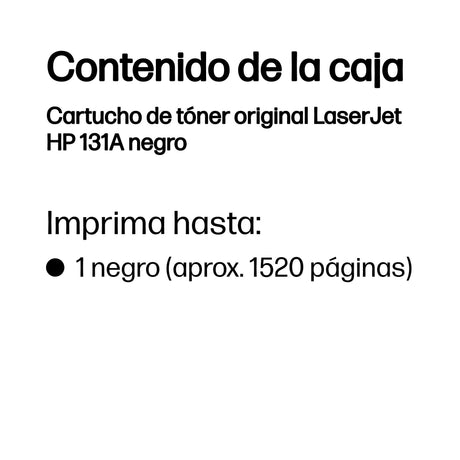 EAN 0886111334957 - HP 131A Black Original LaserJet Toner Cartridge cartucho de tóner 1 pieza(s) imagen 3