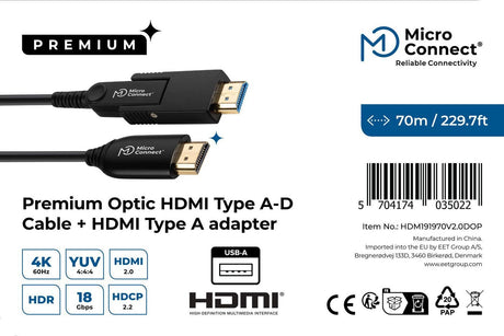 EAN 5704174035022 - Microconnect HDM191970V2.0DOP cable HDMI 70 m HDMI tipo A (Estándar) Negro imagen 3
