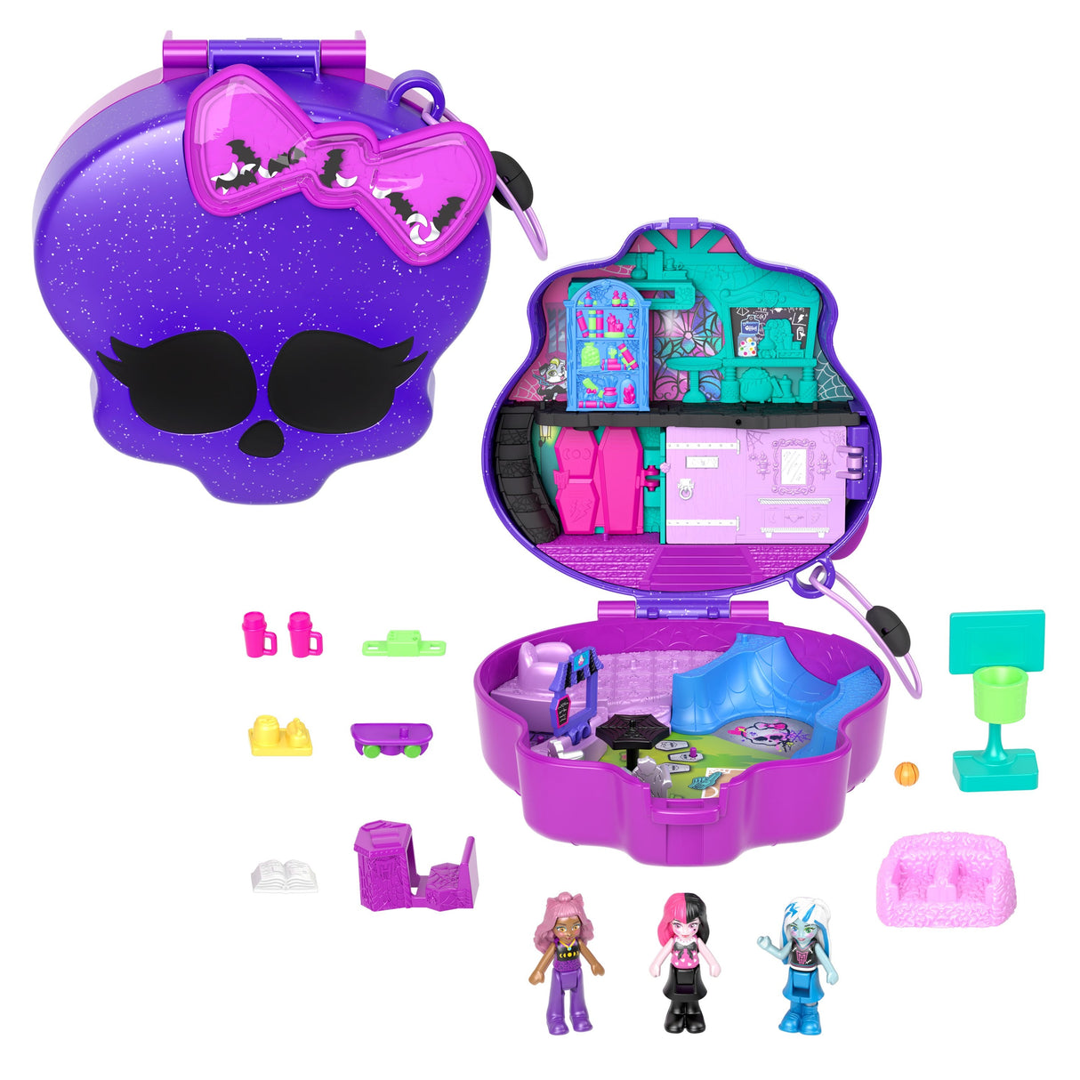 Figurki Polly Pocket Monster High Zestaw Kompaktowy
