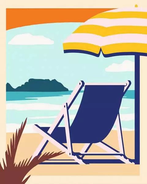 Juego De Pared De La Galería Ravensburger Creart - En La Playa, Pintura 23901