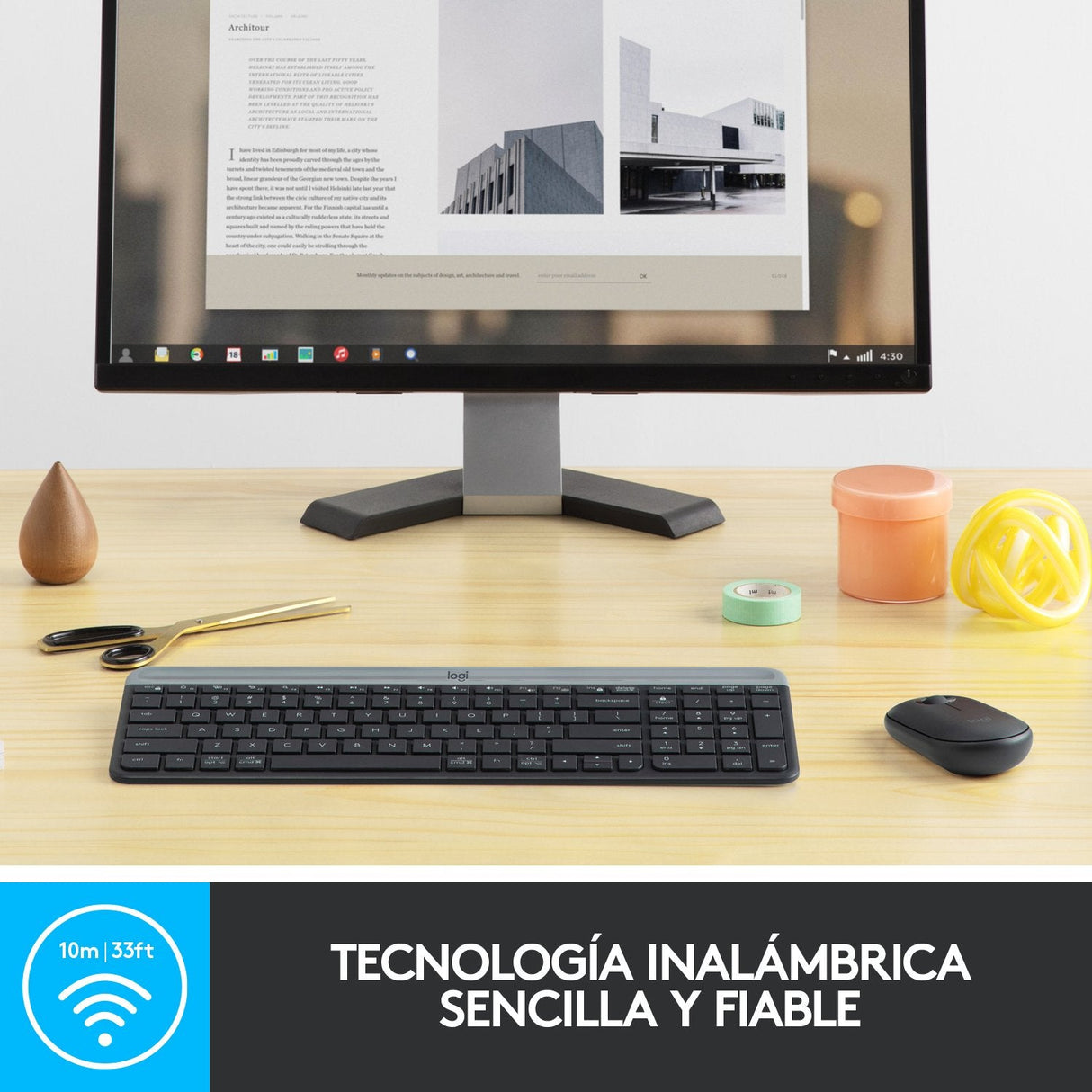 EAN 5099206086548 - Logitech 920-009198 teclado Ratón incluido Universal RF inalámbrico QWERTY Español Grafito imagen 10