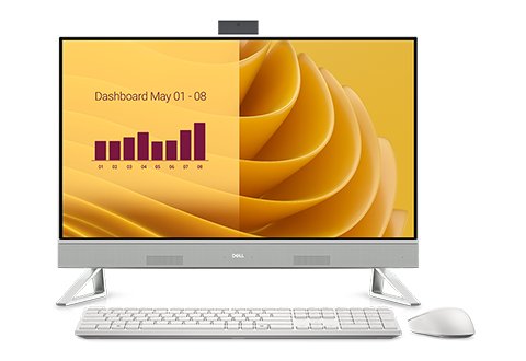 Pc Aio Dell Ec27250 Core 7-150u 16gb 512gb 27"Fhd W11p Blanco