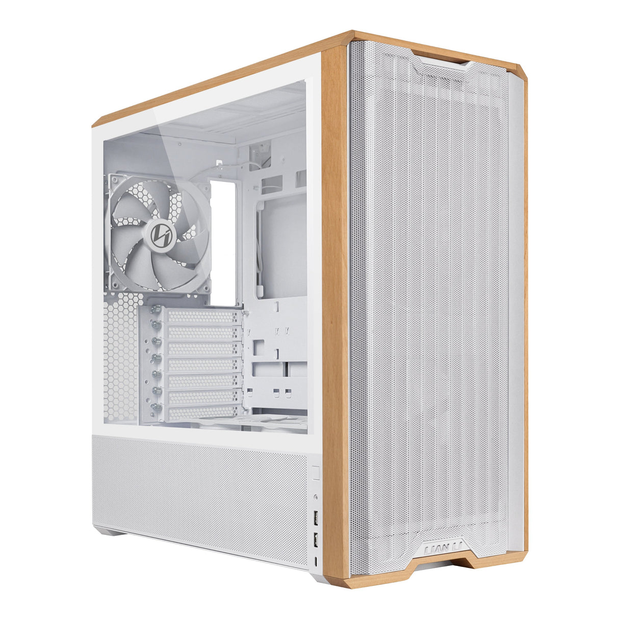EAN 4718466015860 - Lian Li Lancool LAN217W carcasa de ordenador Midi Tower Blanco, Madera imagen 1