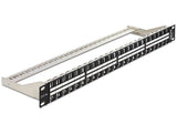 Delock 43280 19" Keystone Patch Panel 48 Port 1 U Black