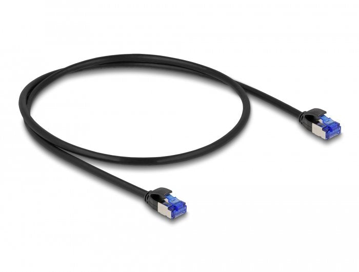 Delock 80226 Cable De Red Rj45 Cat.6a S/Ftp Slim 0,5 M Negro