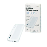 Logilink Mobile Power Bank, Lipo, 10.000 Mah, Usb-C In Out, Blanco