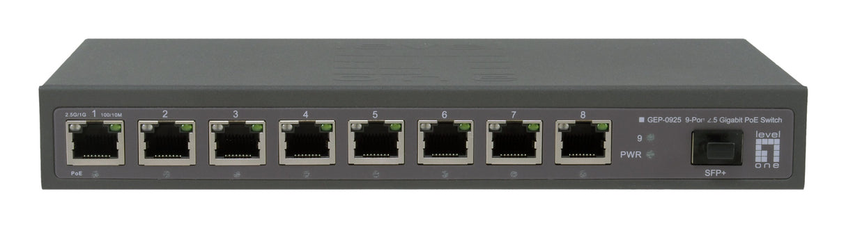 EAN 4015867238059 - LevelOne GEP-0925 switch No administrado 2.5G Ethernet (100/1000/2500) Energía sobre Ethernet (PoE) Negro imagen 2