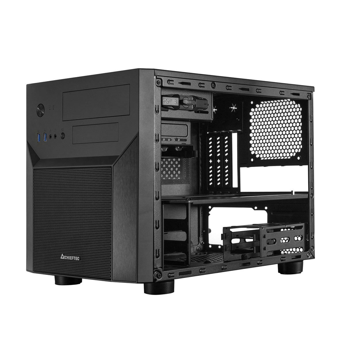 EAN 0753263077349 - Chieftec CI-02B-OP carcasa de ordenador Cubo Negro imagen 9