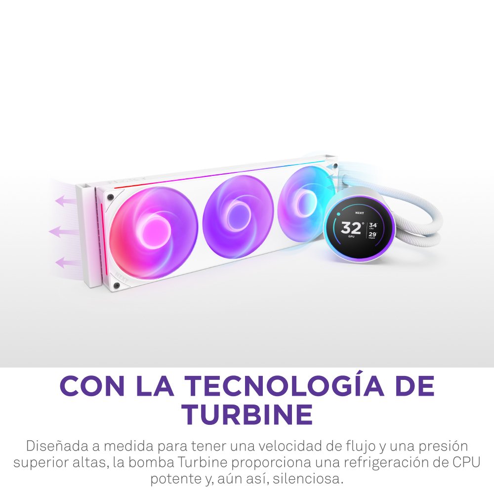 Nzxt Kraken Elite 360 Rgb 360 Mm, Refrigeración Líquida Rl-Kr36e-W2
