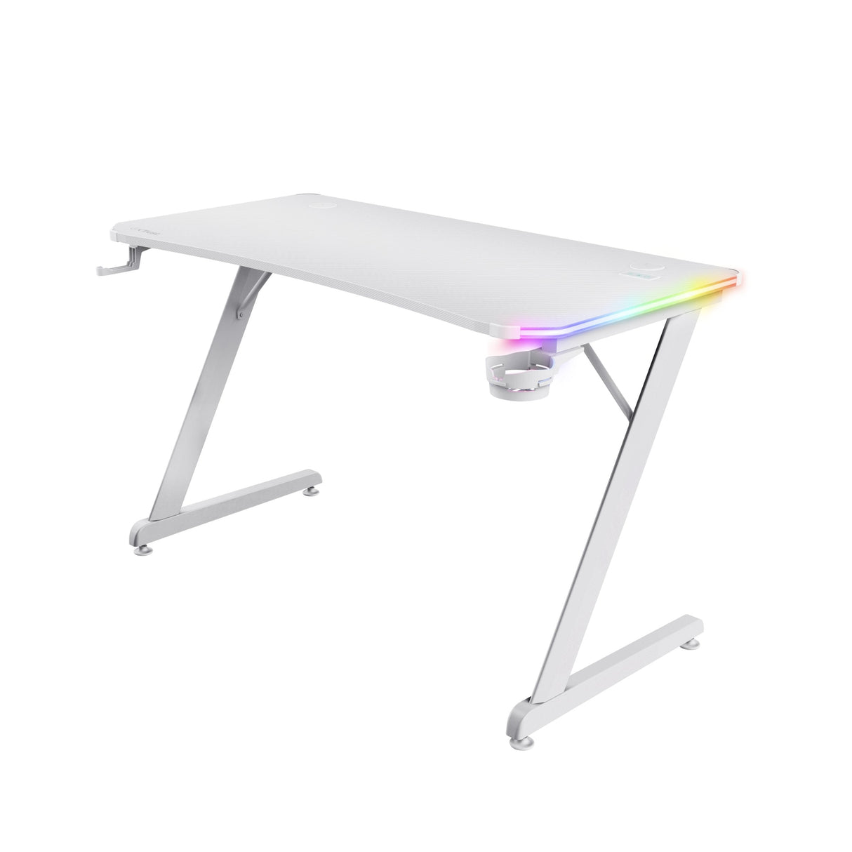 Mesa Gaming Gxt 709w Luminus Blanco Trust Máximo 150kg/ 120 X 60 X 74cm/ Control De Iluminación