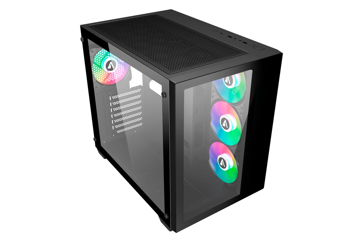 Abysm Danube Sava 285 Bx203 Black Argb Caja Torre Atx, Itx, Micro Atx - Lateral Y Frontal Cristal Templado - 3.5" Y
