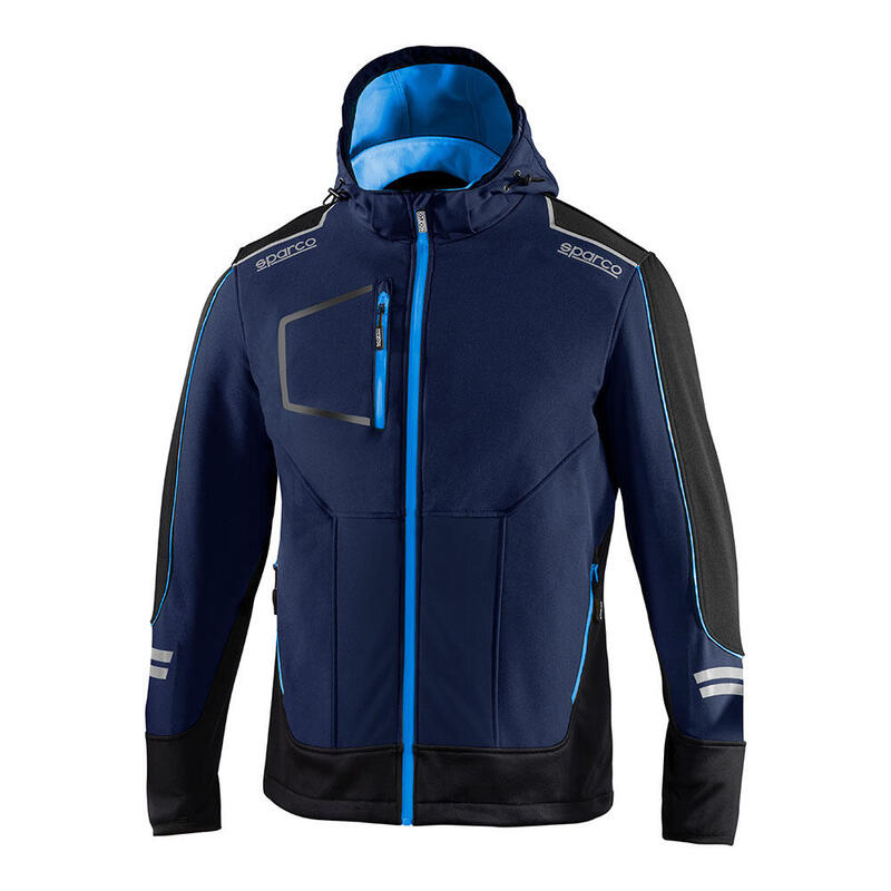 Chaqueta Soft-Shell Tech Técnica, Azul Marino/Azul, York, T5 - Xxl