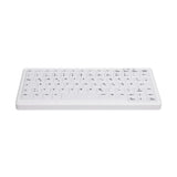 Cherry Ak-C4110 Teclado (Aleman) Higiénico Inalámbrico Desinfectable En Diseño De Cuaderno Blanco