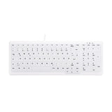 Cherry Ak-C7000 Teclado (Aleman) Higiénico Desinfectable Con Campo Numérico Blanco
