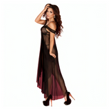 Chilirose - Cr 3716 Babydoll Largo Negro S/M