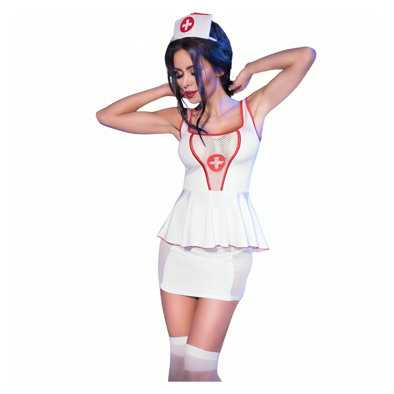 Chilirose - Cr 4160 Disfraz Enfermera Top & Falda L/Xl