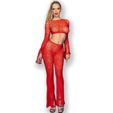 Chilirose - Cr 4648 Top & Pantalon Rojo S/L