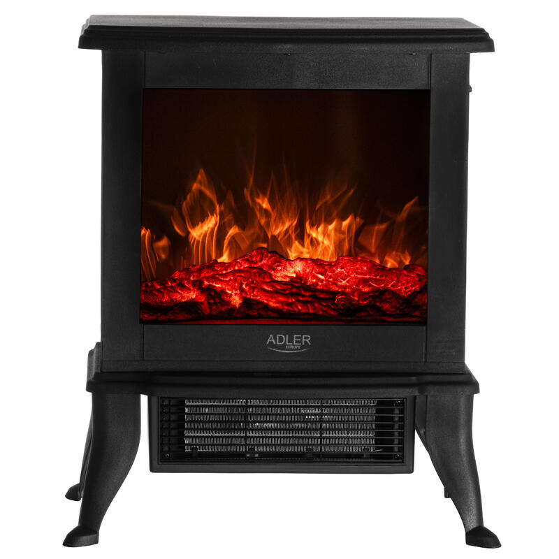 Chimenea Eléctrica Adler Ad 7754, 2 Niveles De Calefacción, Efecto De Llama 3d.