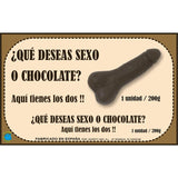 Chocolatina Chocolate Puro Forma De Pene 200 Gr
