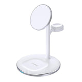 Choetech Ladowarka Indukcyjna (Kompatybilna Z Magsafe) Stojak Do Iphone, Apple Watch, Airpods Bialy (T585-F)