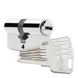 Cilindro De Seguridad Europerfil 33x33mm Níquel, Leva Larga. 2000s2ln3333ll Ucem