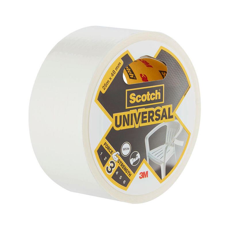 Cinta Americana Universal 3; 25 M X 48 Mm, Blanca