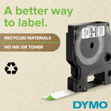 Cinta Rotuladora Autoadhesiva Dymo D1 12mm X 7 Metros De Longitud Para Rotuladoras Label Manager, Negro Sobre Rojo