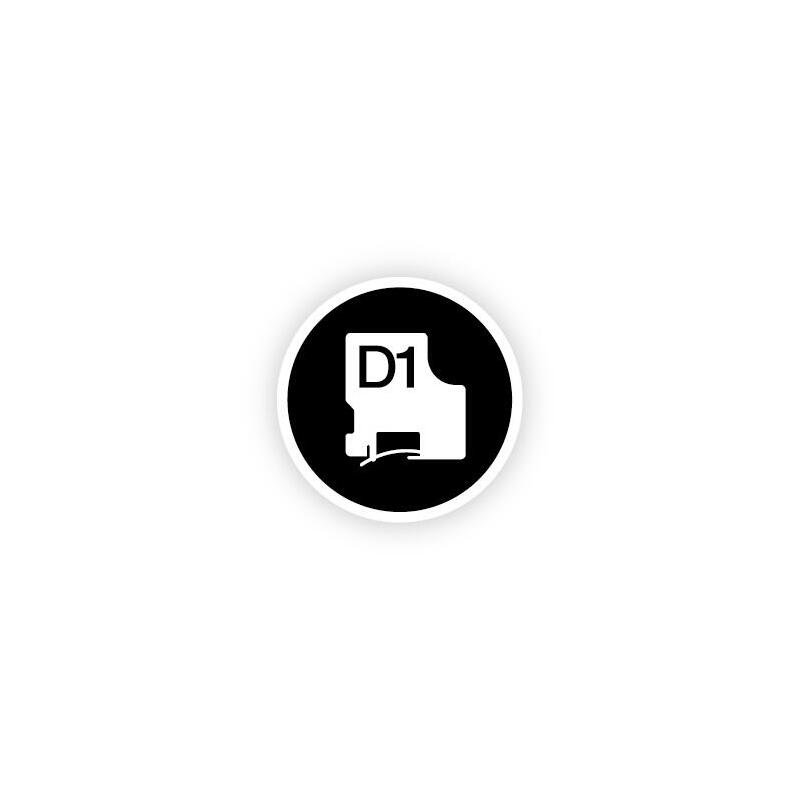 Cinta Rotuladora Autoadhesiva Dymo D1 12mm X 7 Metros De Longitud Para Rotuladoras Label Manager, Negro Sobre Rojo
