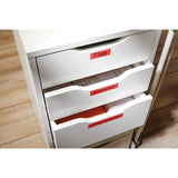 Cinta Rotuladora Autoadhesiva Dymo D1 12mm X 7 Metros De Longitud Para Rotuladoras Label Manager, Negro Sobre Rojo