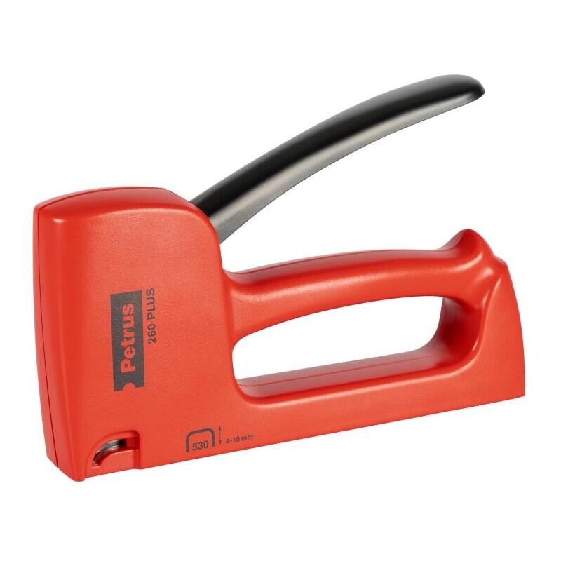 Clavadora/Grapadora Petrus 260 Plus  - Para Grapas 530/4-10mm - Carga Posterior - Sistema De Bloqueo De Palanca - Color