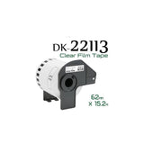 Clear 62mmx15.24m Compatible Brother P-Touch Ql1000 1050 1060 820