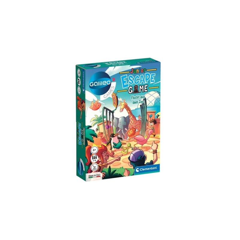 Clementoni Escape Game Junior - Escape Del Zoológico, Juego De Fiesta 59338