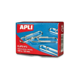 Clips Apli 11714 -  2 · 10 Cajas X 100 Unidades · Plata