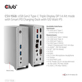 Club 3d Dockingstation - Usb-C - Vga, 2 X Hdmi, Dp