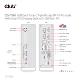 Club 3d Dockingstation - Usb-C - Vga, 2 X Hdmi, Dp