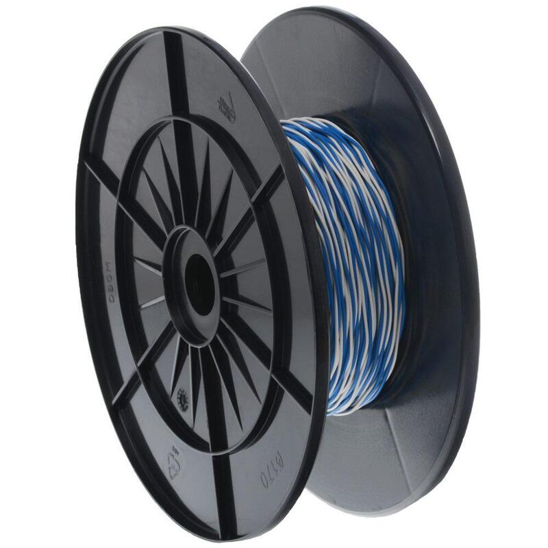 Cobinet Schaltdraht Yv 2x0,6/1,1 Blanco/Blau, 100 M