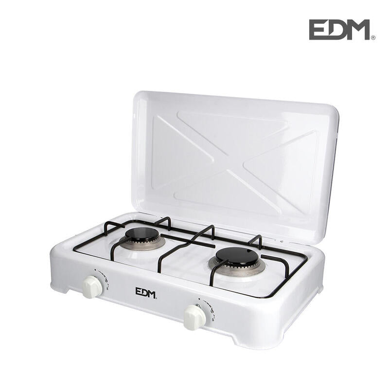 Cocina De Gas Esmaltada 2 Fuegos 46x30x12cm Edm