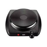Cocina Electrica Negra 1400w 1 Fuego Ce/A13 26x28x7cm Edm