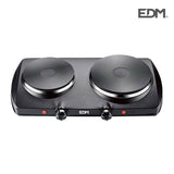 Cocina Electrica Negra 1400w 2 Fuegos Ce/A13 46,5x26x8,5cm Edm