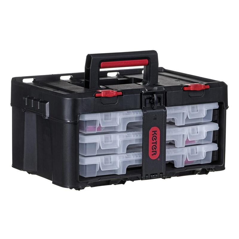 Cofre De Herramientas Con 3 Organizadores Stack N Roll