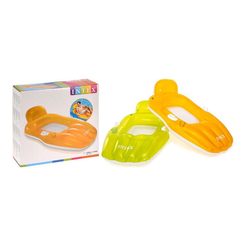 Colchoneta Con Reposacabeza, 163x104cm Colores Surtidos