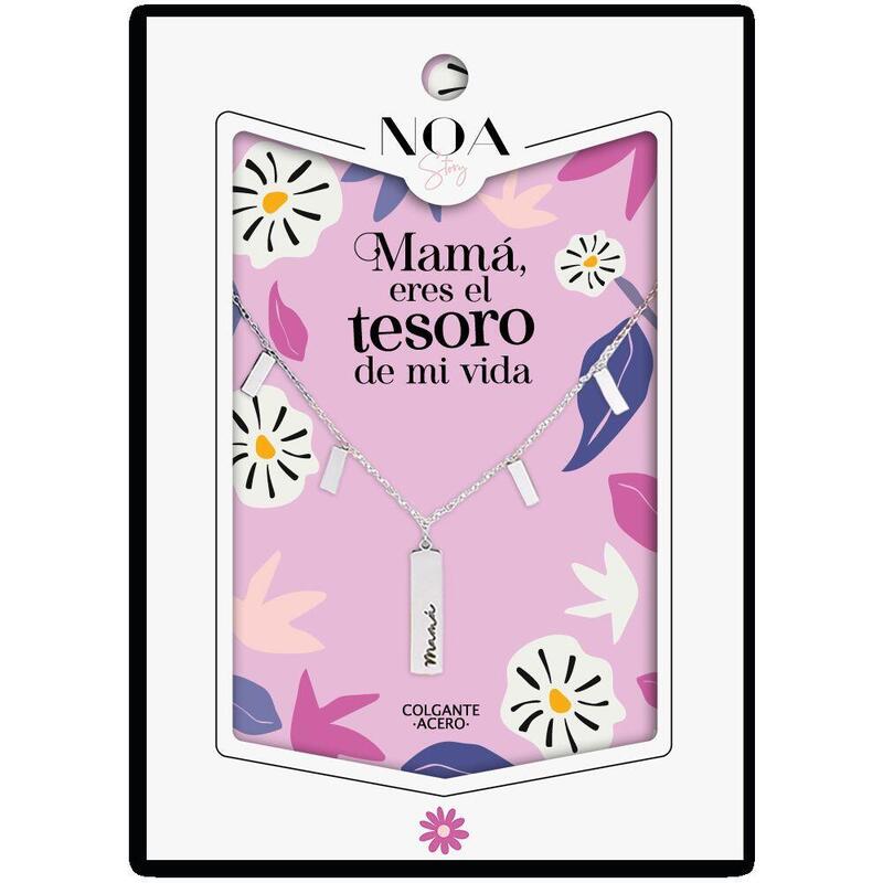 Colgante Mama Acero Plateado - Mama Eres El Tesoro De Mi Vida
