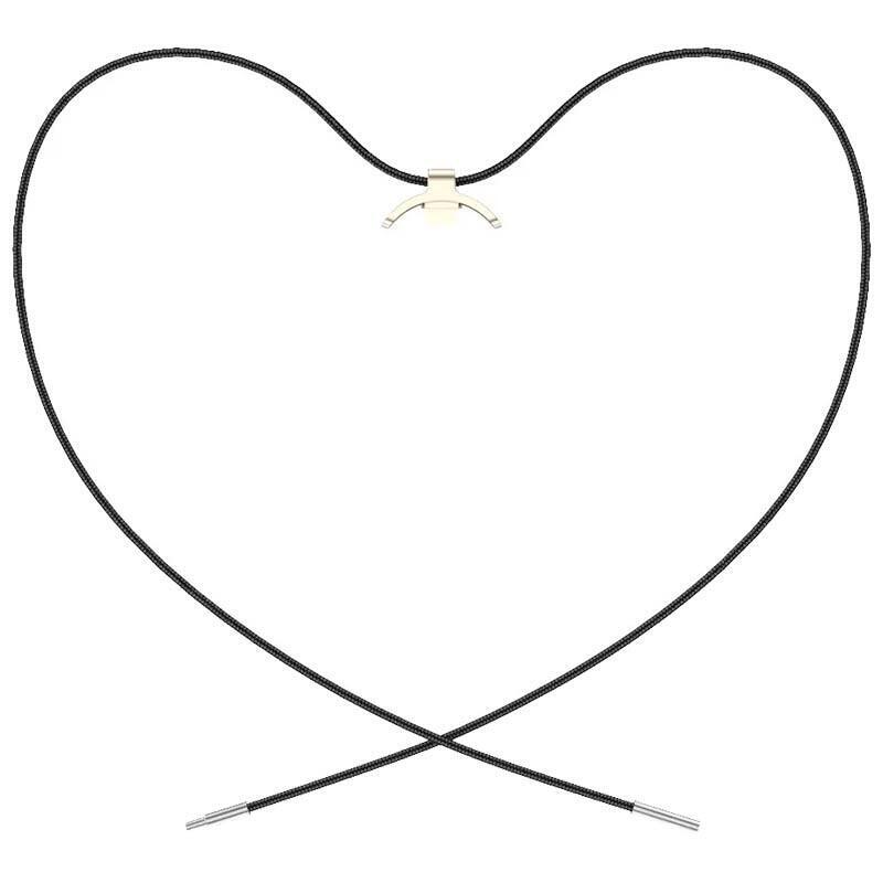 Colgante Xiaomi Smart Band 8 Adaptador Metálico Dorado Y Collar Negro