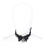 Collar Con Lazo, Cascabel Y Encaje