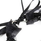 Collar Con Lazo, Cascabel Y Encaje