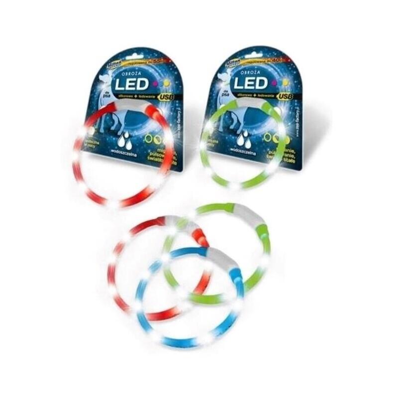 Collar  Hilton Led De Silicona 1,4x0,8x40 Cm Con Usb  De Perro