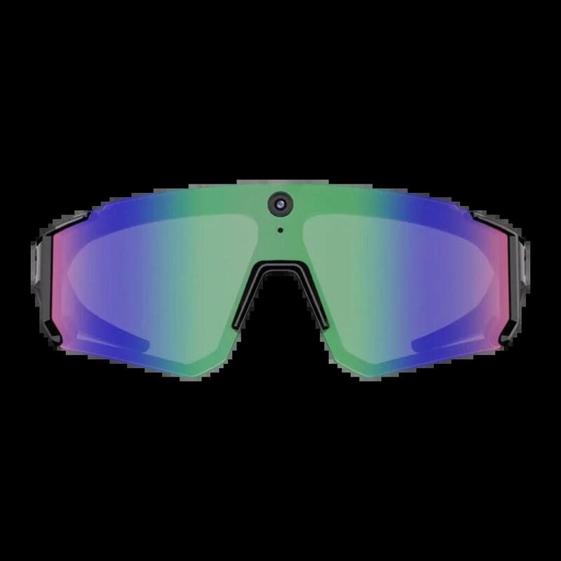 Colmi V06 Ai Sports Sunglasses (Black With Blue Lenses)