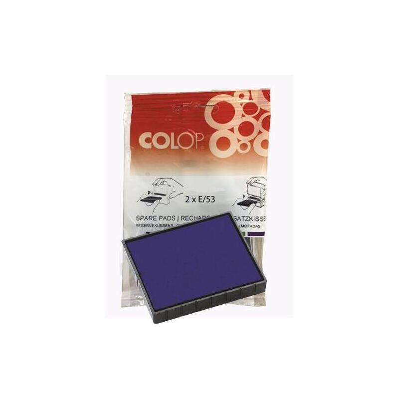 Colop Almohadilla E/53 Azul Blister -2u-
