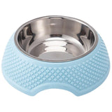 Comedero Para Mascota Acero Inoxidable Azul